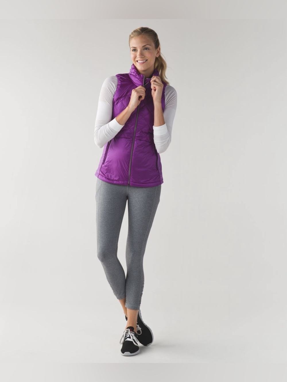 Lululemon Down For A Run Vest Tender Violet Purple Puffer 6 Small - Picture 2 of 11